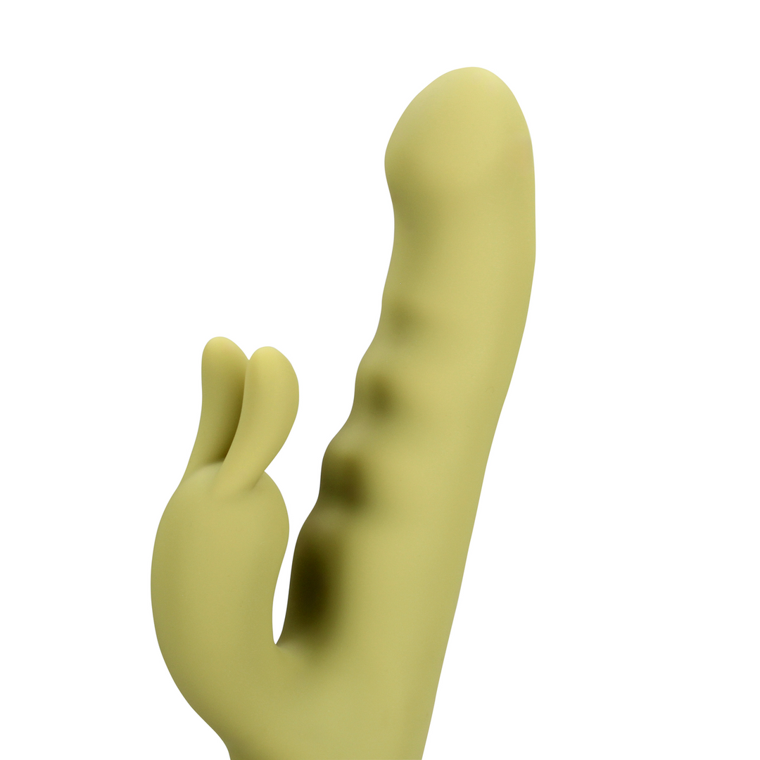 Ultra Soft Silicone Rotating Rabbit Vibrator - Spring Sage