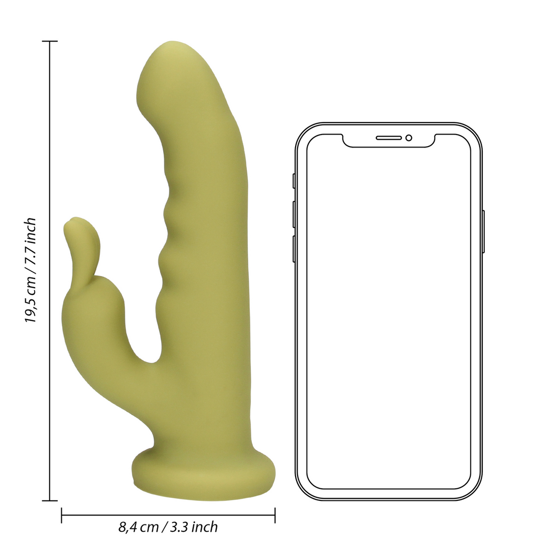 Ultra Soft Silicone Rotating Rabbit Vibrator - Spring Sage