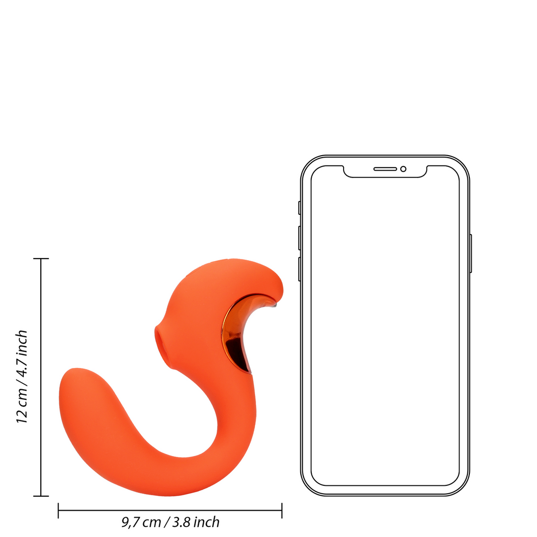 G-Spot Vibrator with Clitoral Pulse Wave - Untamed Orange