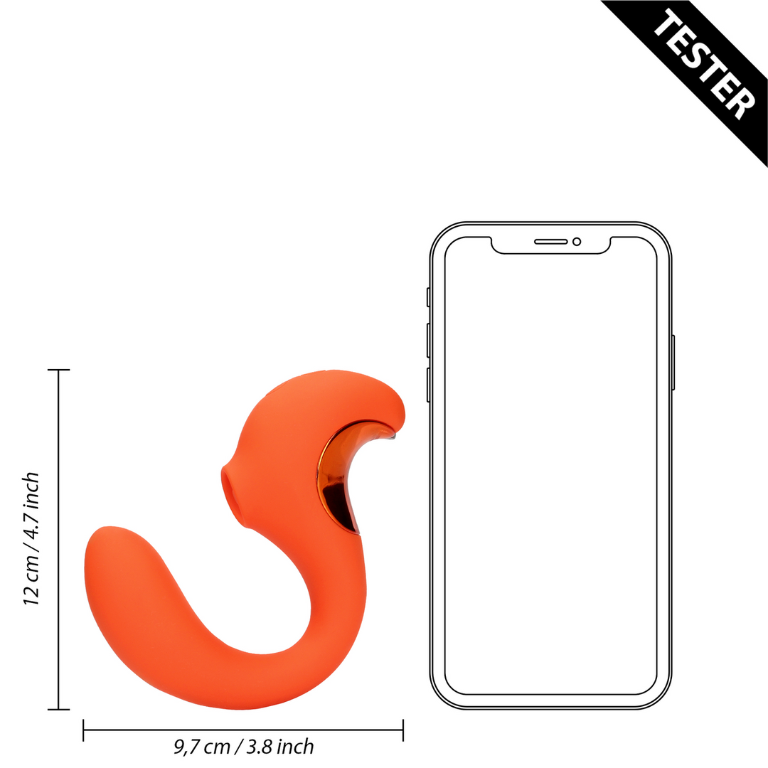 G-Spot Vibrator with Clitoral Pulse Wave - Untamed Orange - Tester