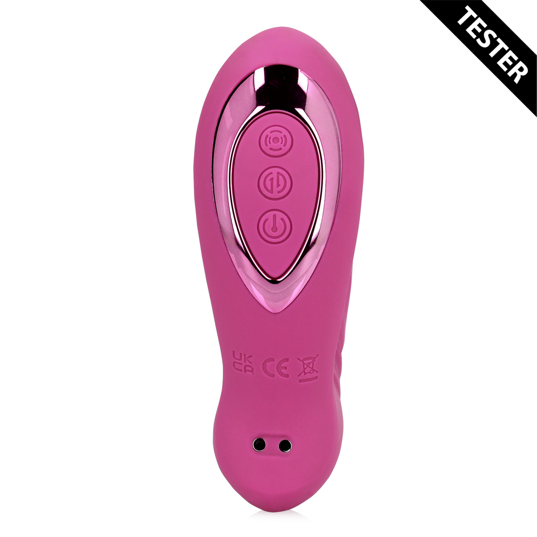 Thrusting and Tapping Vibrator - Powerful Pink - Tester