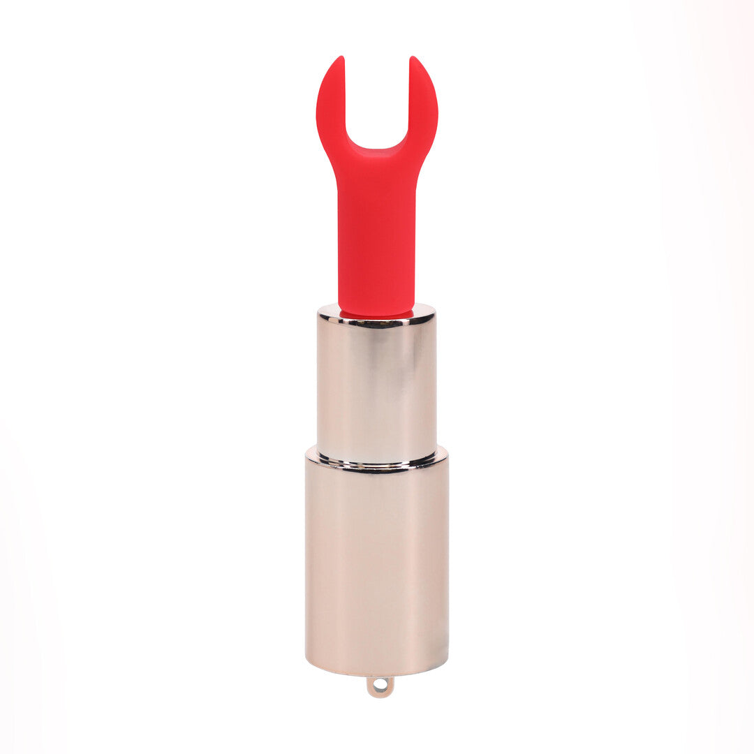 Diamond - Lipstick Vibrator with 4 Attachments - Iridescent
