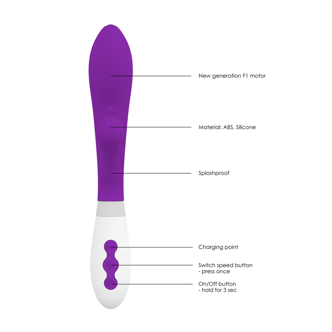 Agave - Rechargeable Rabbit Vibrator - Purple