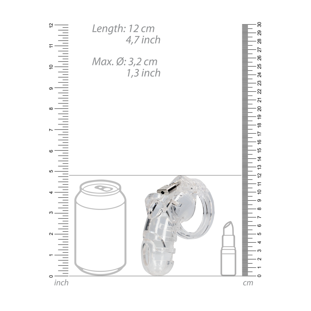 Modèle 26 - Cage de chasteté - 4.5'' / 11,5 cm - Transparent