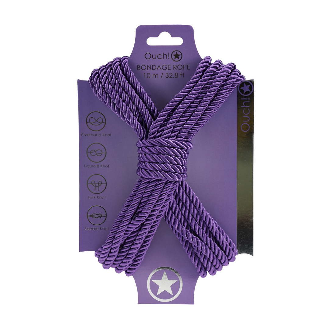 Corde de bondage en polyester - 32,8 pieds / 10 m - Violet