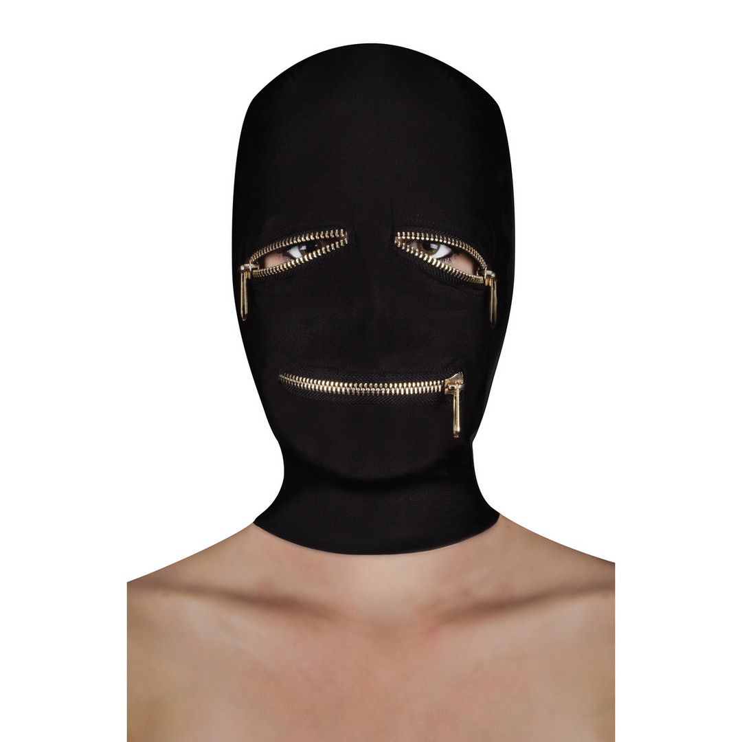 Masque Extreme Zipper avec fermetures éclair aux yeux et à la bouche