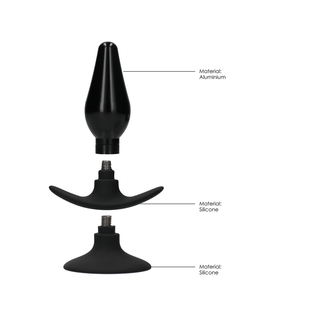 Kit de plugs anaux interchangeables - Arrondis - Grande taille