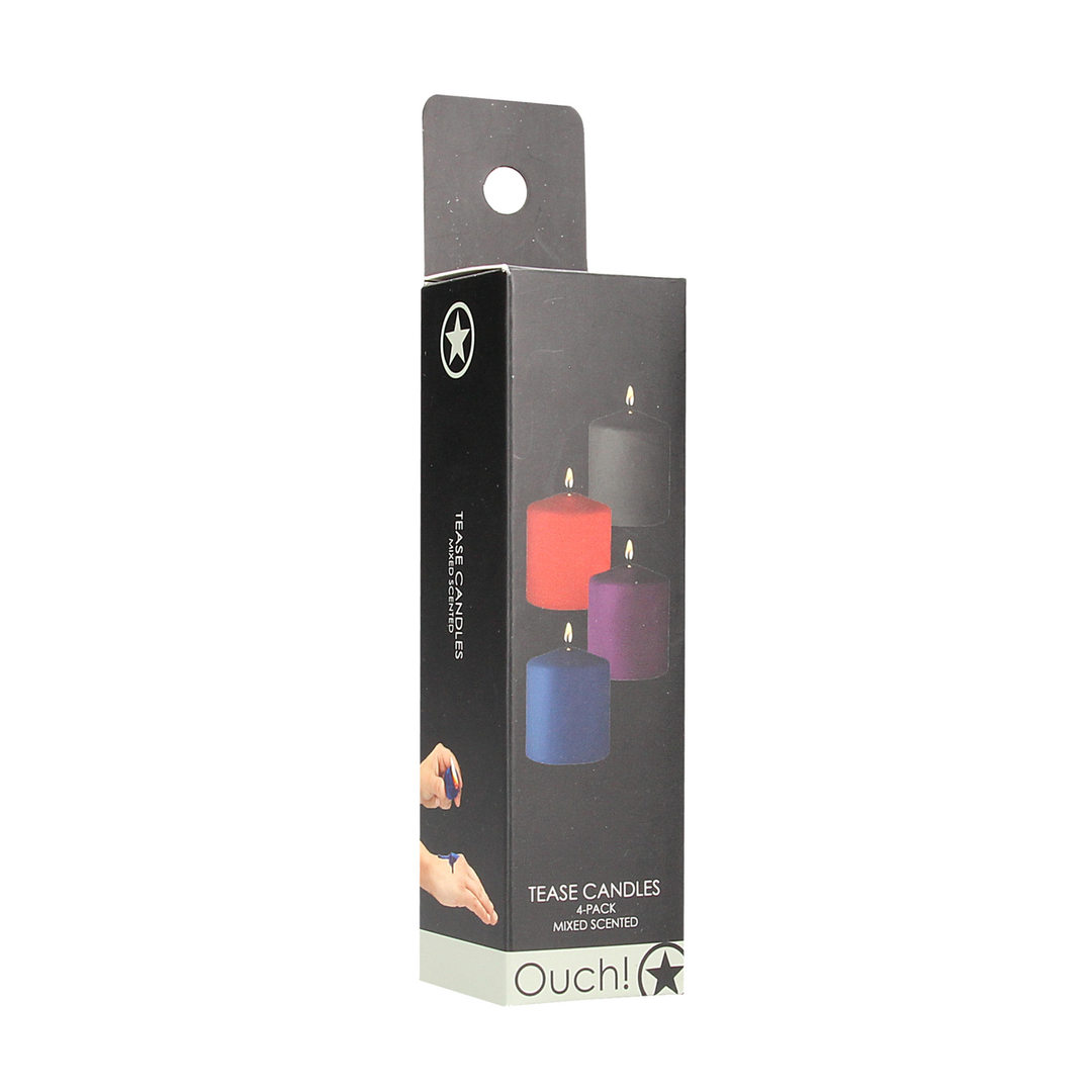 Tease Candles - Mixed - 4 Pieces - Multicolor