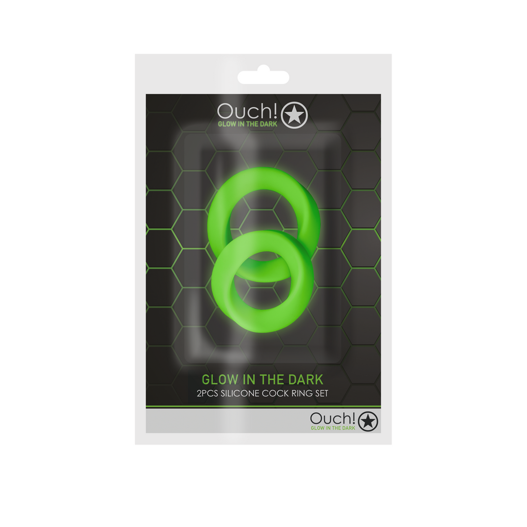 Glow in the Dark Cockring Set - 2 Pieces