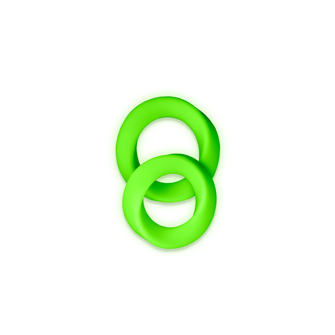 Glow in the Dark Cockring Set - 2 Pieces
