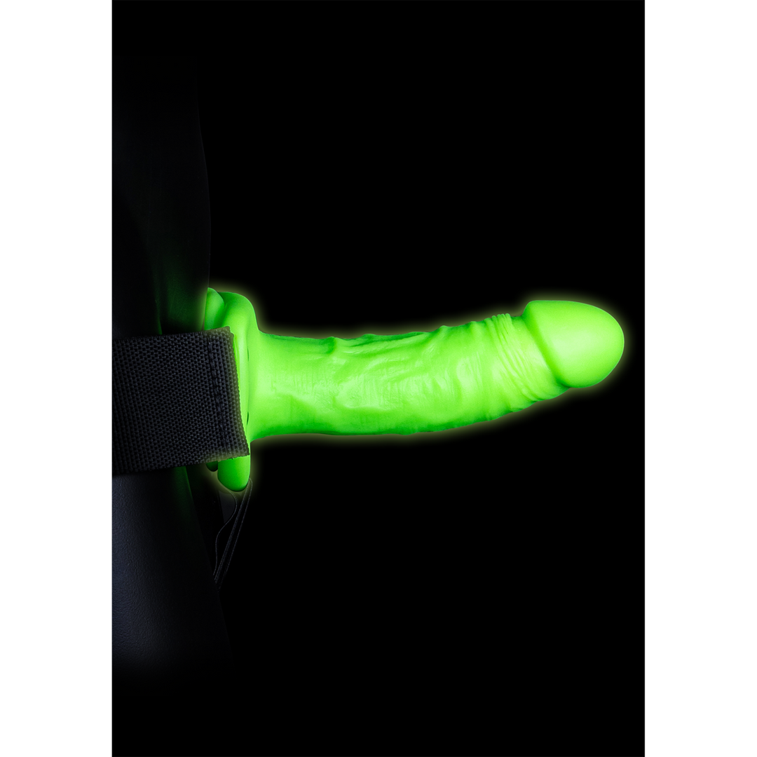 Harnais réaliste pour gode ceinture - Phosphorescent - 7 / 18 cm