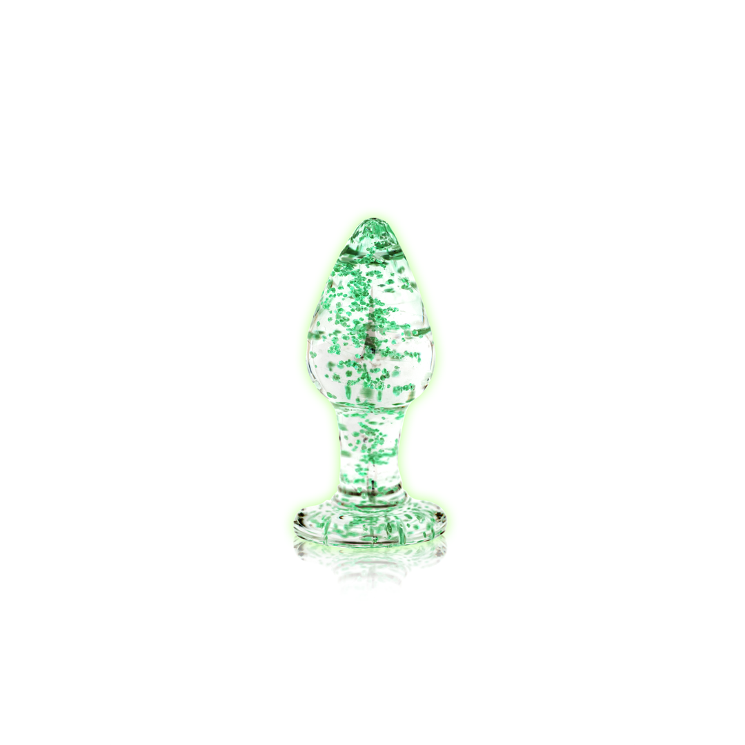 Plug anal en verre - phosphorescent - Medium