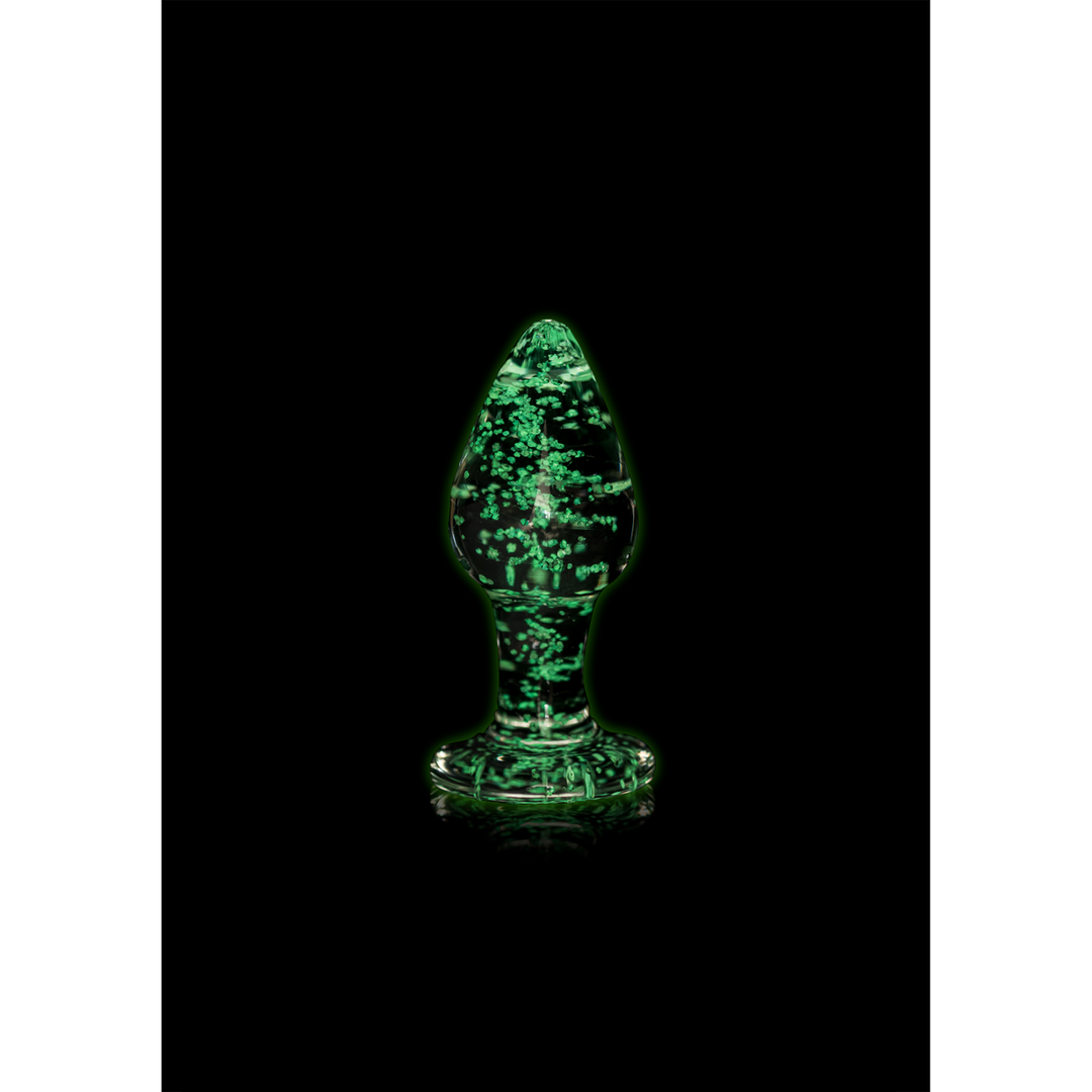 Plug anal en verre - phosphorescent - Medium