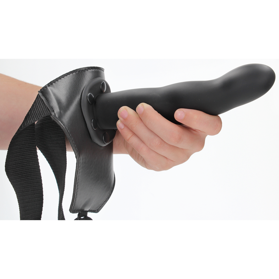 Curved Hollow Strap-On - 8 / 20 cm - Noir