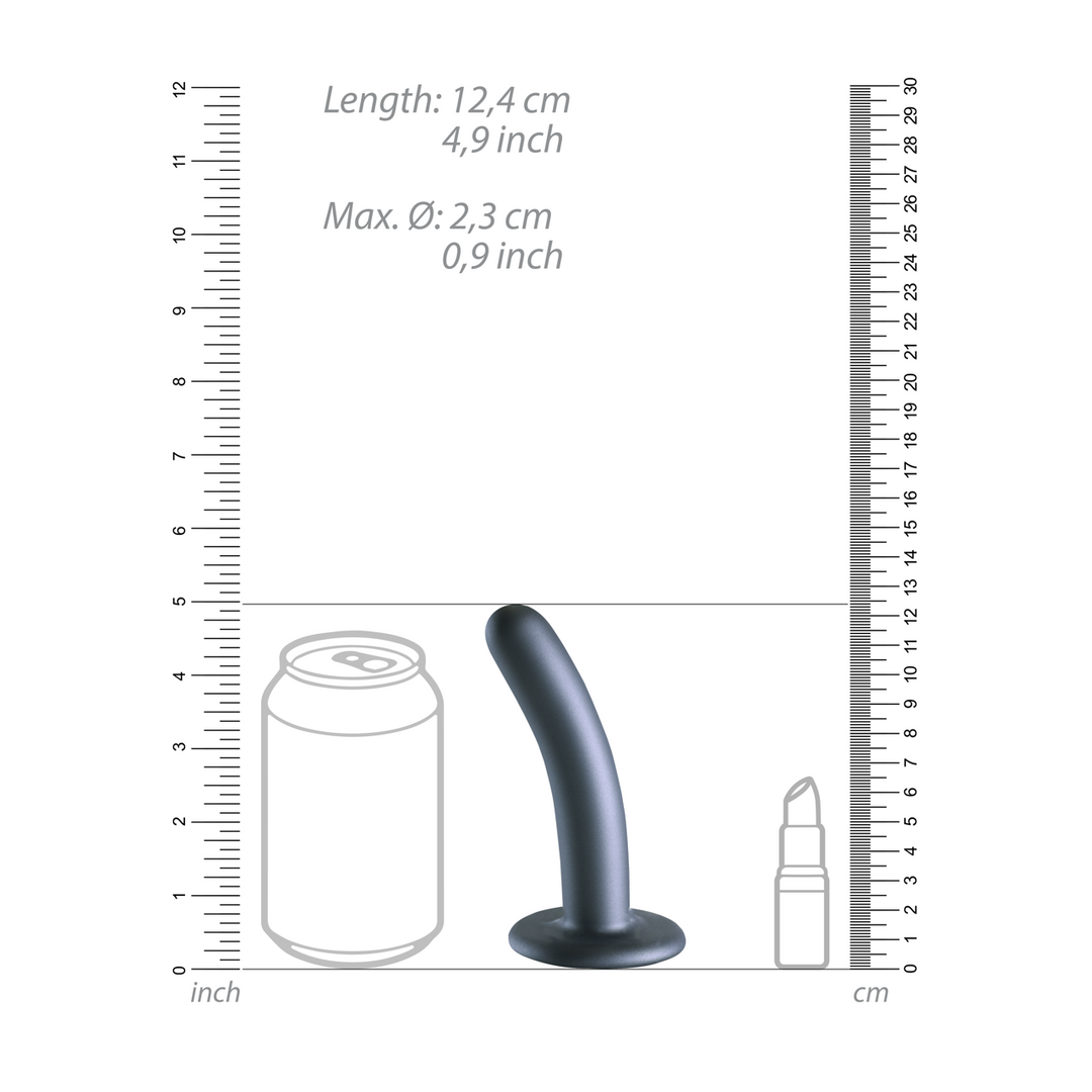 Gode ceinture en silicone lisse pour point G - 5'' / 12 cm - Métal canon de fusil