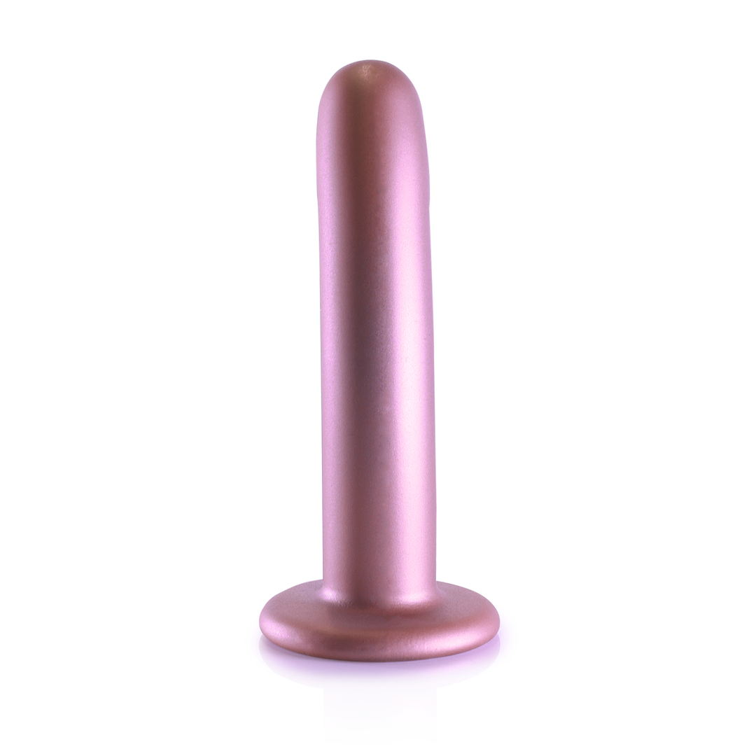 Gode en silicone lisse pour point G - 6'' / 14,5 cm - Or rose