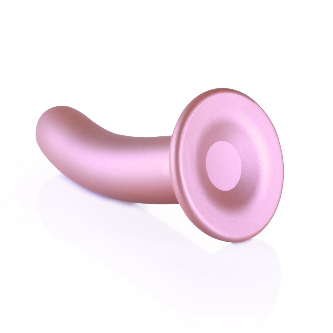 Gode en silicone lisse pour point G - 6'' / 14,5 cm - Or rose