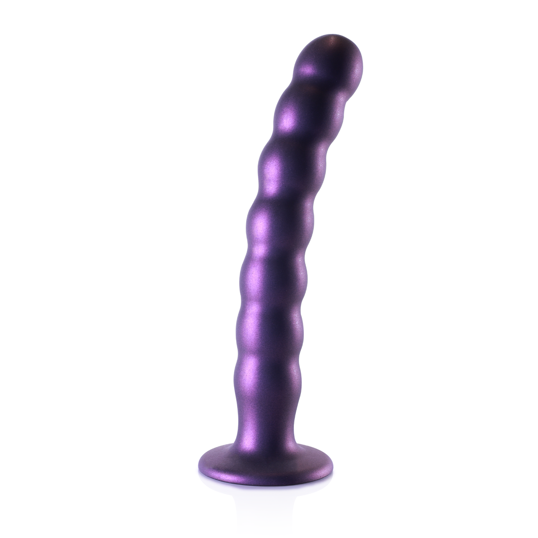 Godemichet à billes en silicone pour le point G - 8'' / 20,5 cm - Violet métallique