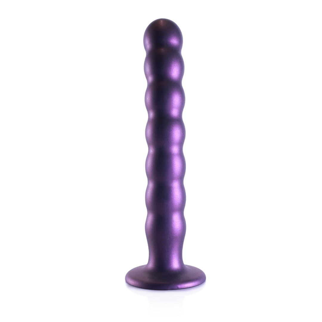 Godemichet à billes en silicone pour le point G - 8'' / 20,5 cm - Violet métallique