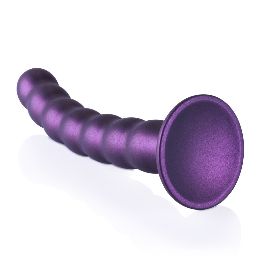 Godemichet à billes en silicone pour le point G - 8'' / 20,5 cm - Violet métallique