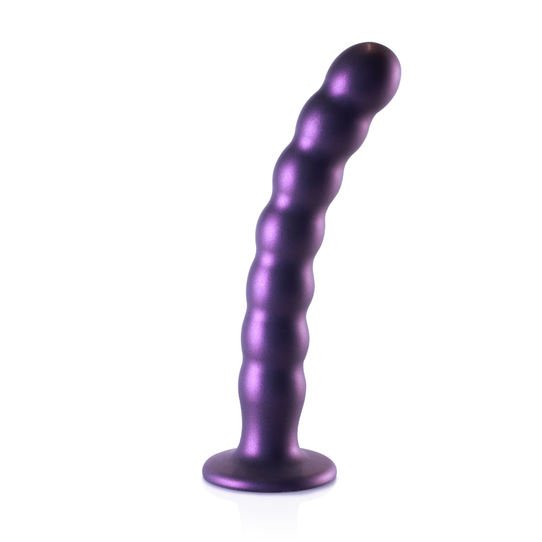 Godemichet à billes en silicone pour le point G - 8'' / 20,5 cm - Violet métallique
