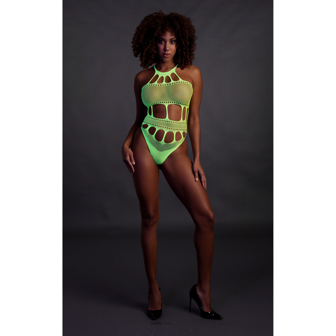 Body à encolure grecque - Taille unique - Vert fluo