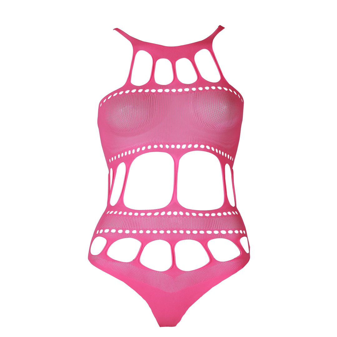 Body encolure grecque - Grande taille - Rose fluo