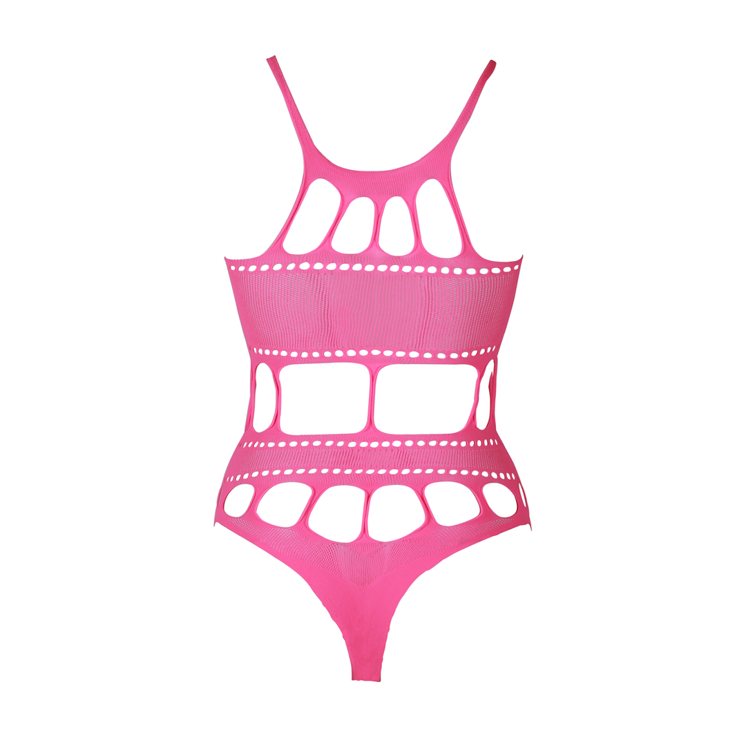 Body encolure grecque - Grande taille - Rose fluo