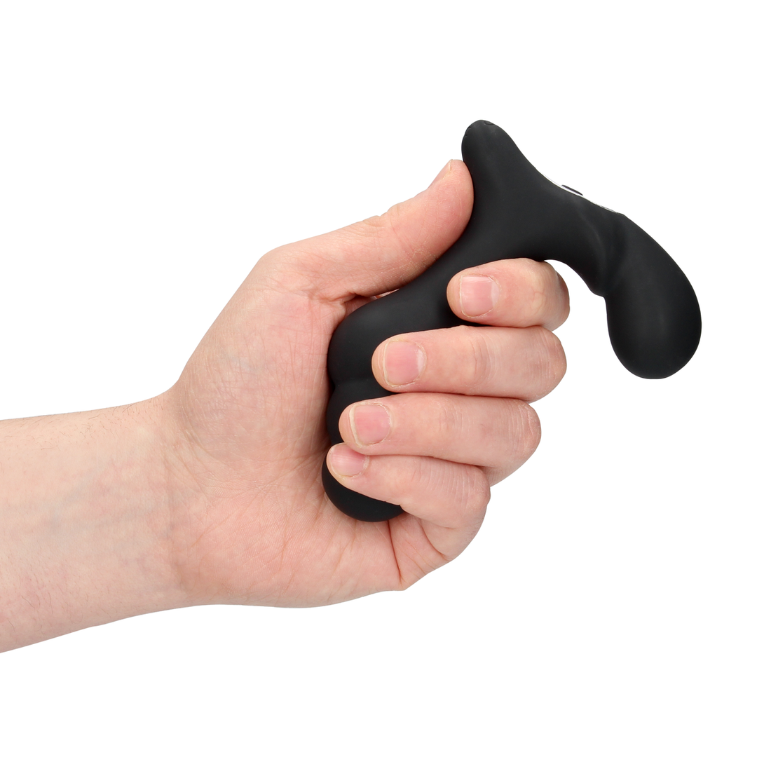 Masseur de prostate vibrant superposé avec télécommande - Noir