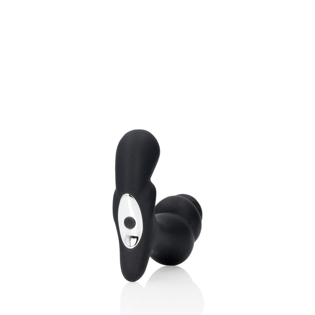 Masseur de prostate vibrant superposé avec télécommande - Noir