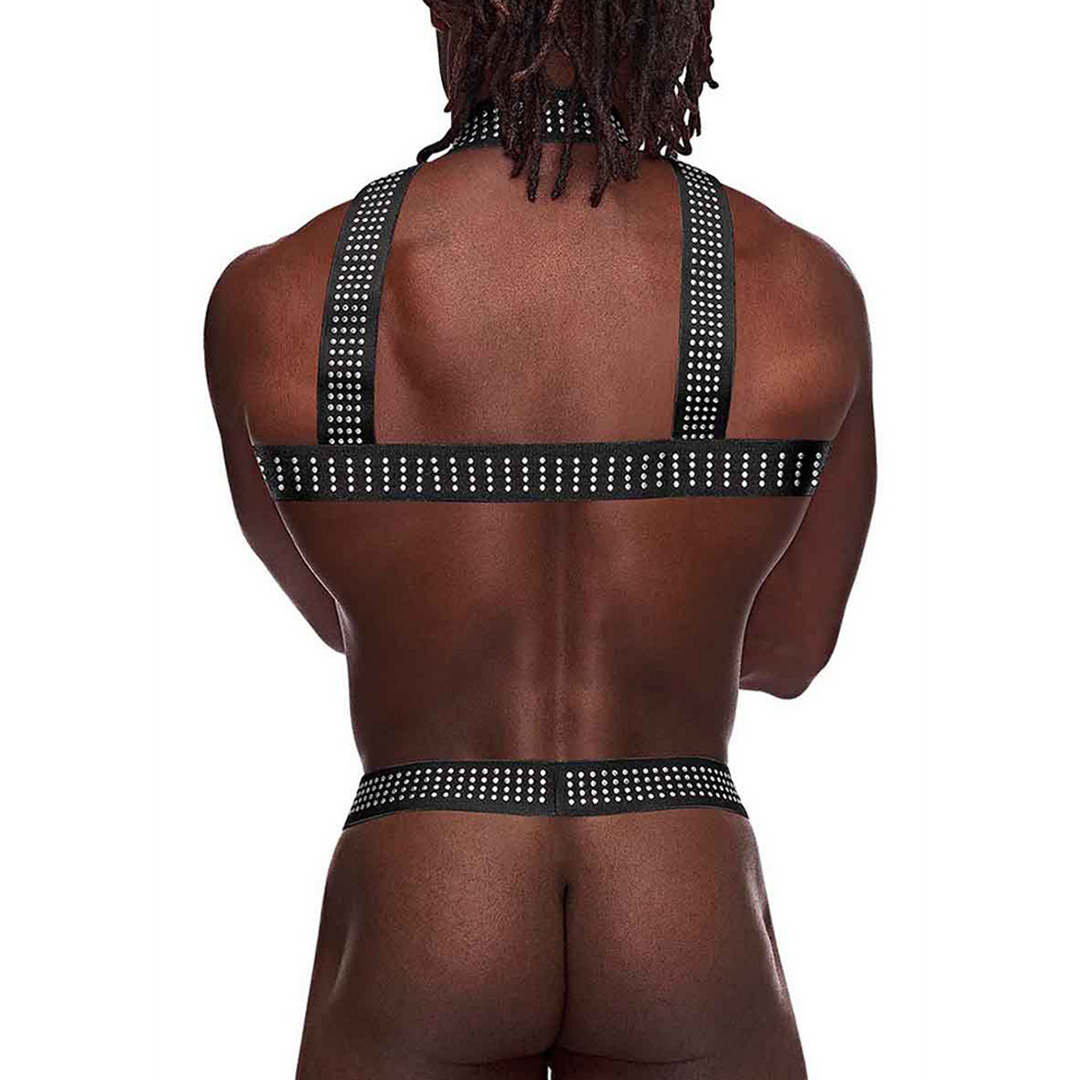 Harnais élastique clouté - Taille unique - Noir