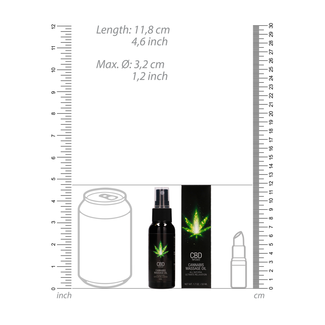 CBD Cannabis Massage Oil - 2 fl oz / 50 ml