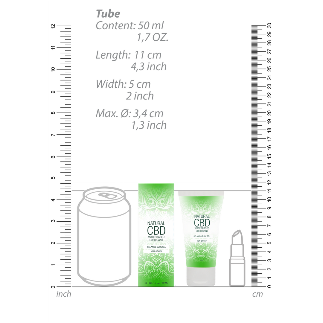 Natural CBD - Water Based Lubricant - 2 fl oz / 50 ml