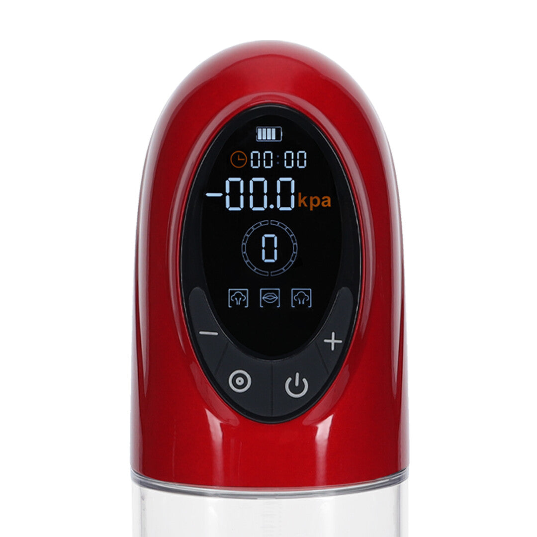 CyberPulse - Pompe à Pénis Automatique Étanche - Rouge Métallisé