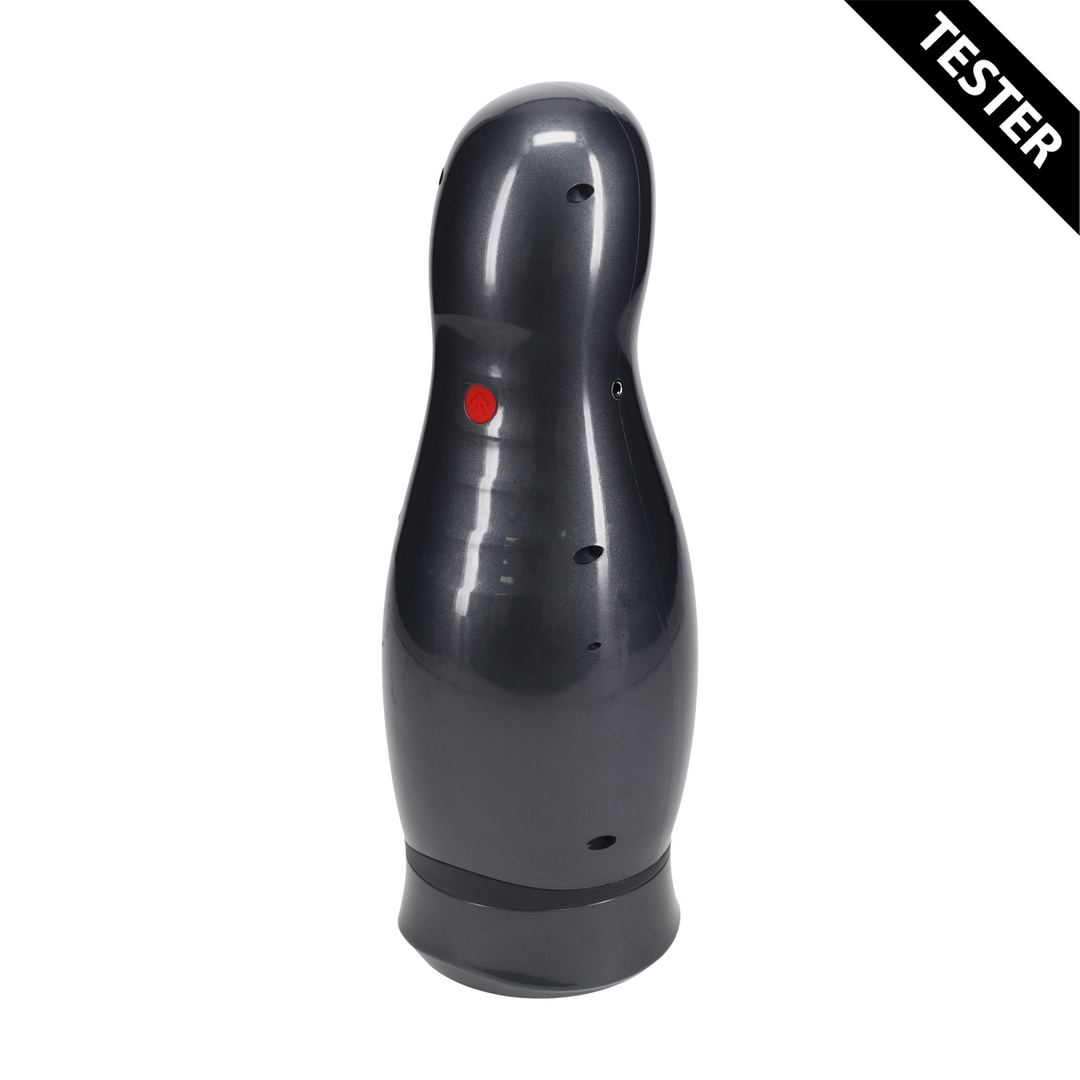 Virtuo - Suction and Vibration Masturbator Pump with Phone Attachment - Gun Metal - Tester