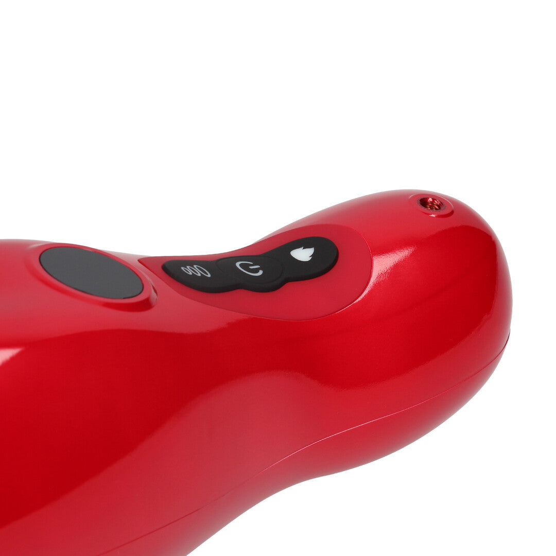 Virtuo - Suction and Vibration Masturbator Pump with Phone Attachment - Metallic Red
