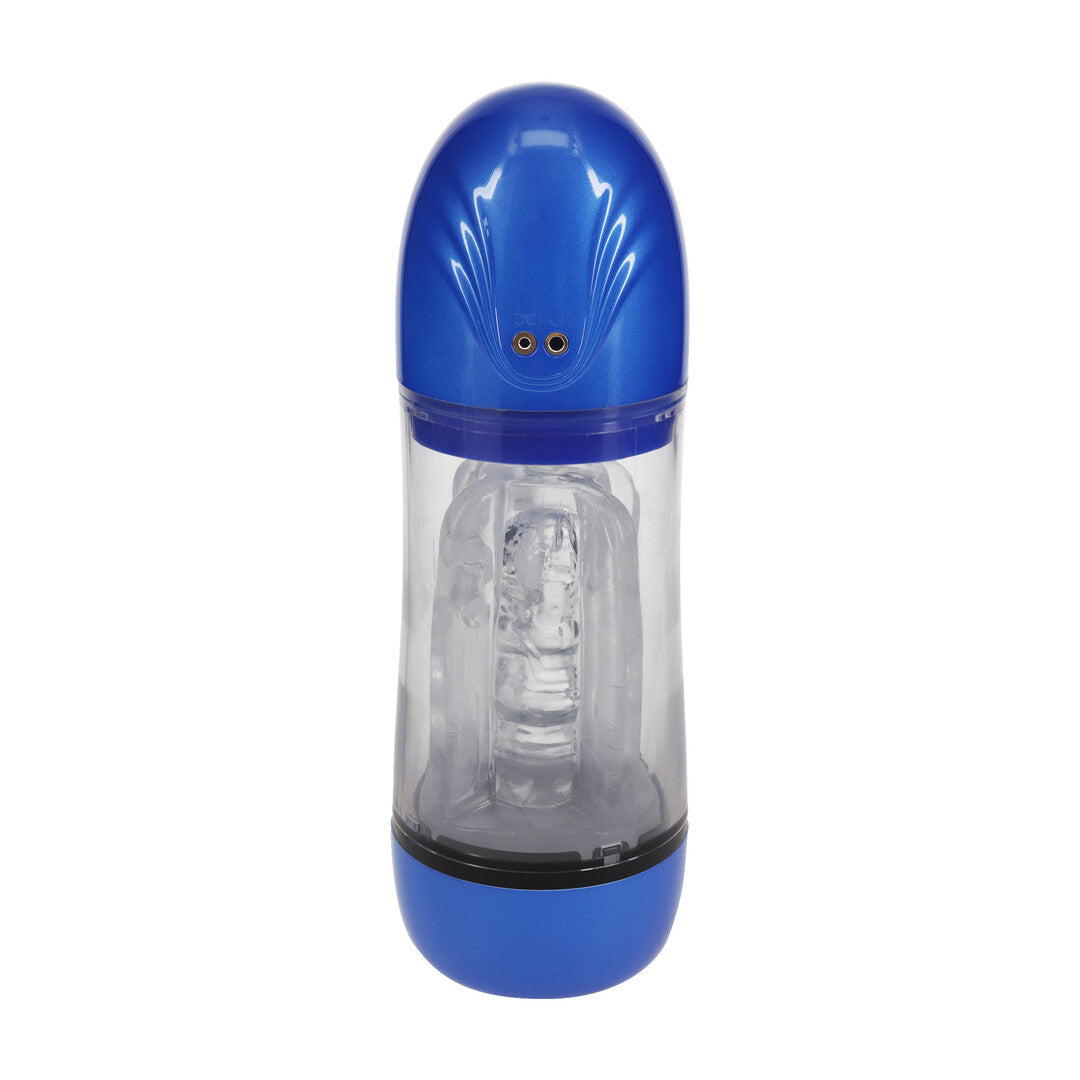 SonicPull - Pompe Masturbateur à Succion et Vibrations - Multimédia Amélioré - Bleu Métallique