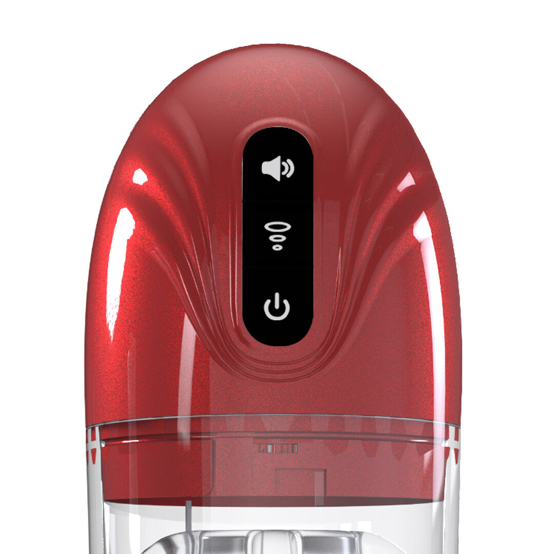 SonicPull - Pompe Masturbateur par Aspiration et Vibration - Multimédia Amélioré - Rouge Métallisé