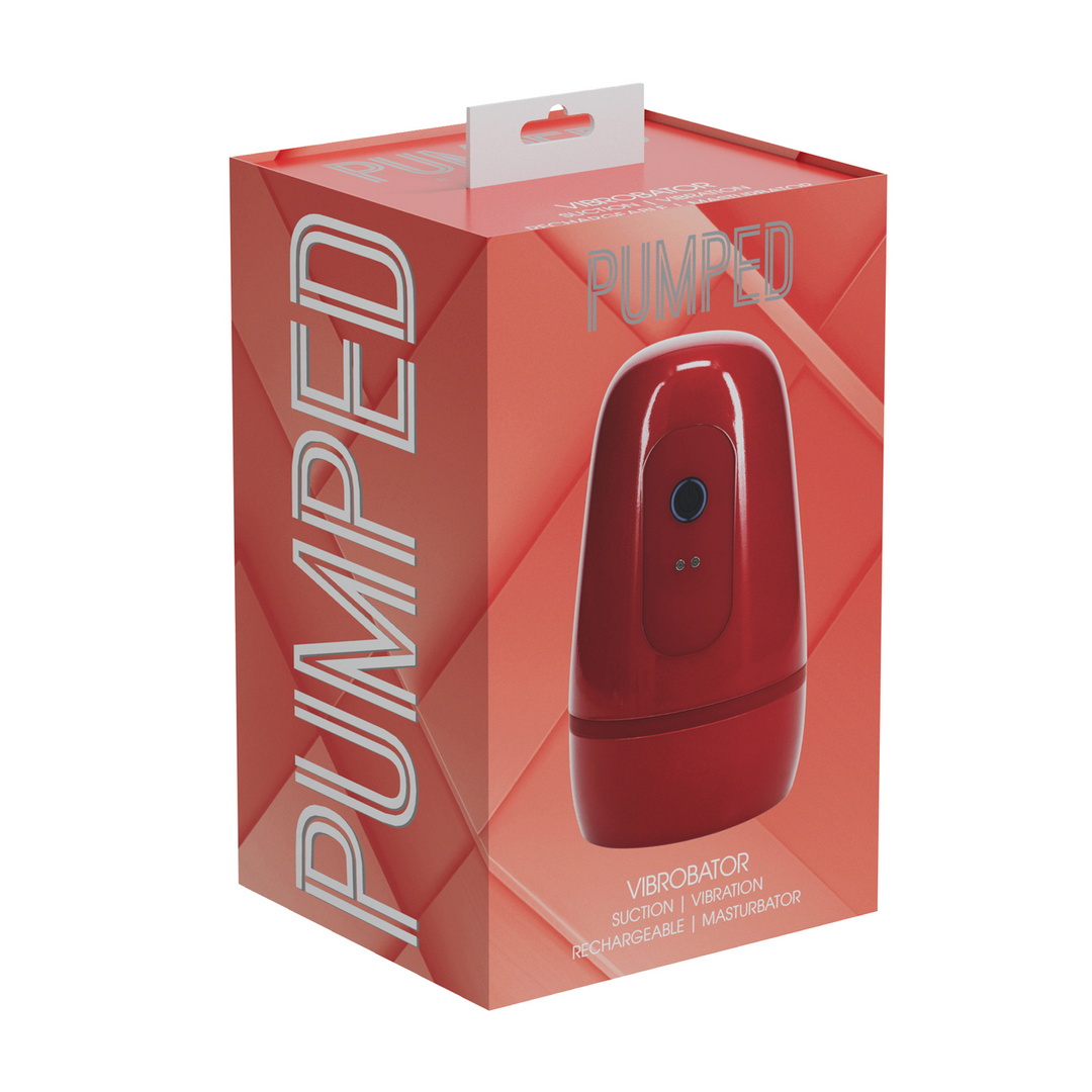 Pulsar - Pompe de masturbation à aspiration par pression négative et vibrations - Rouge métallisé