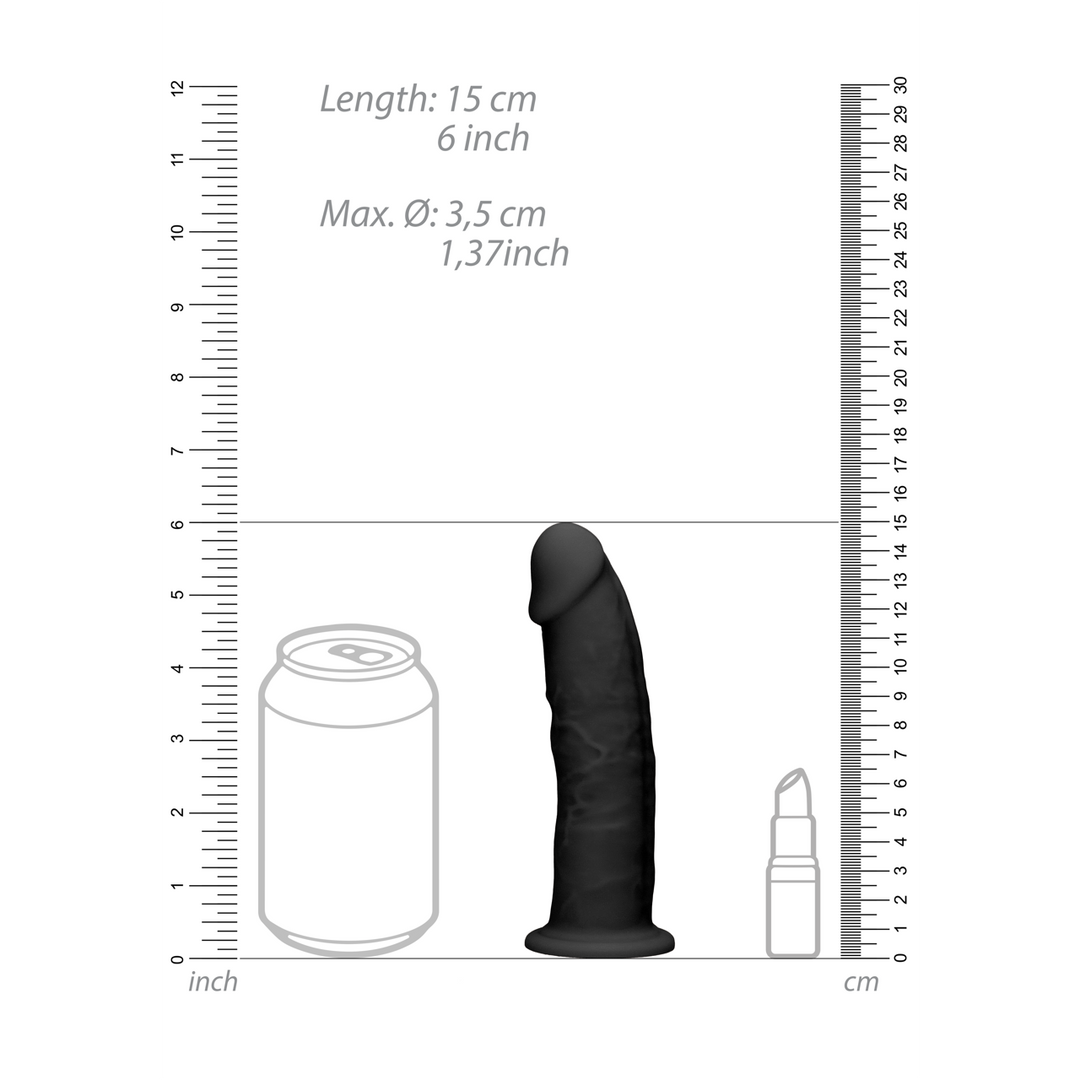 Silicone Dildo without Balls - 6 / 15 cm