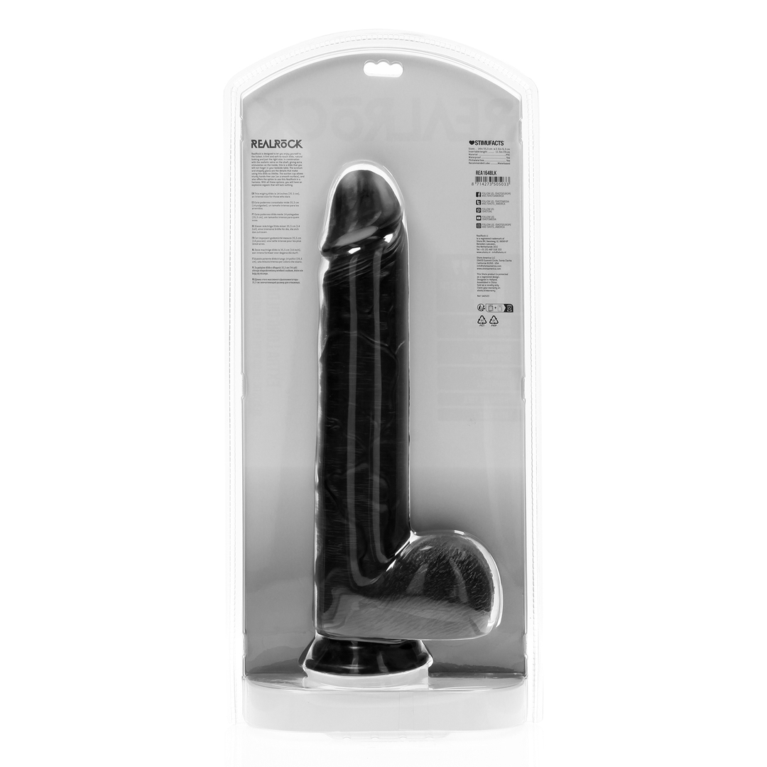 Extra Large Droit avec Boules 35,5 cm - Noir