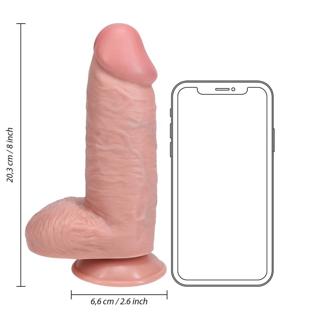 Extra Thick Straight with Balls 8 / 20,3 cm - Flesh