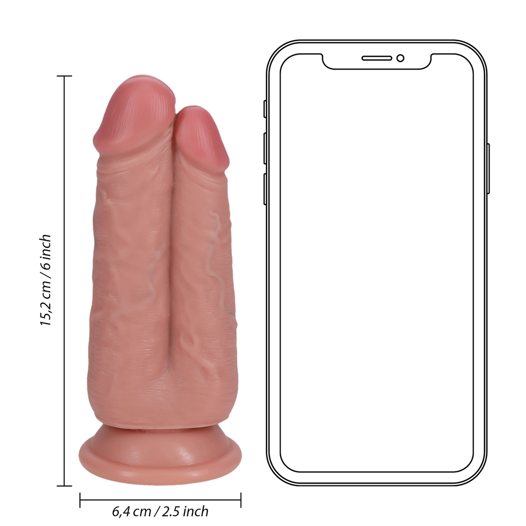Two in One Dildo 5/6 - 12,7/15,2 cm - Flesh