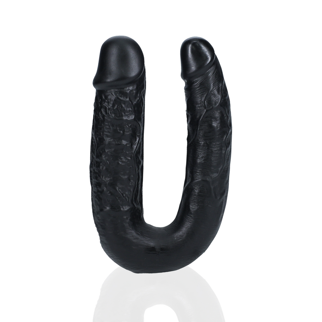 U Shaped Double Dildo 5 inch - Black