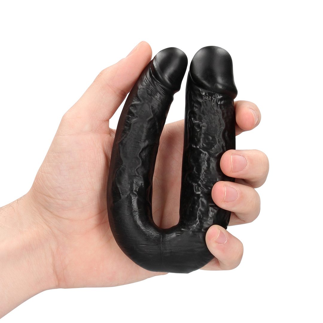 U Shaped Double Dildo 5 inch - Black