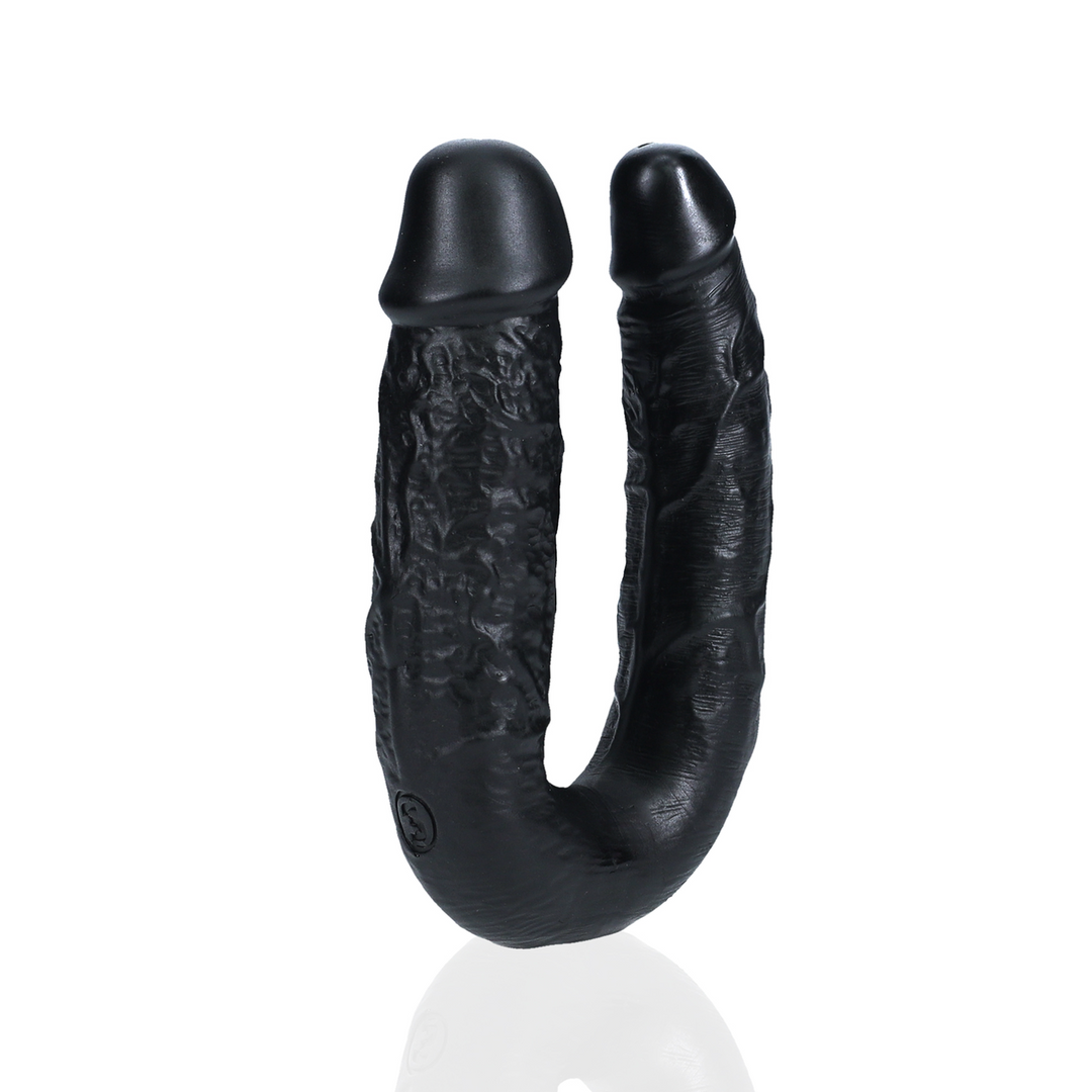 U Shaped Double Dildo 5 inch - Black