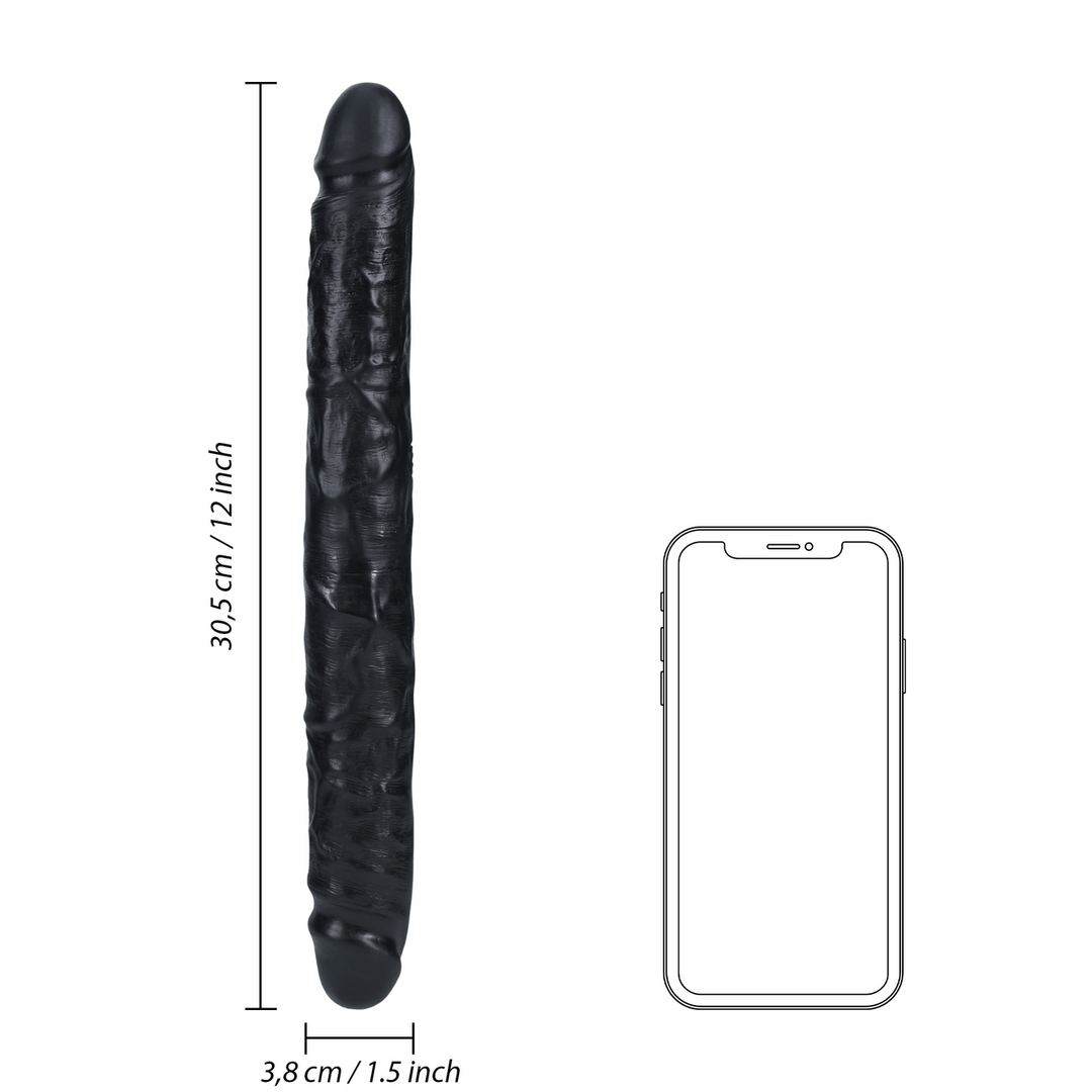 Slim Double Ended Dong 12 / 30.5 cm - Black