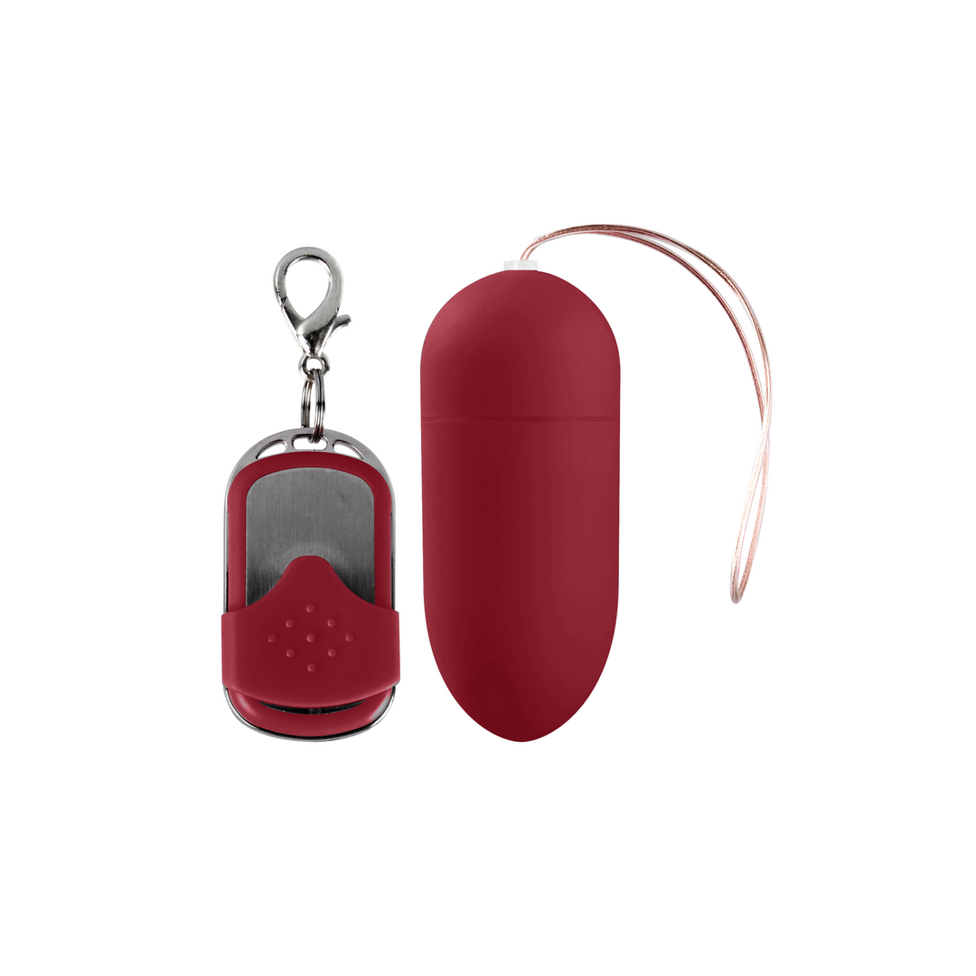 Œuf vibrant avec 10 vitesses et télécommande - L - Rouge