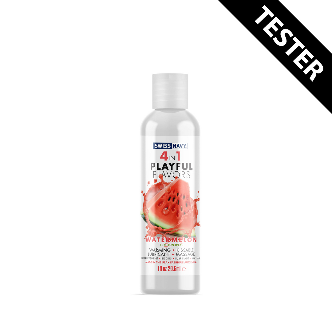 Lubrifiant 4 en 1 saveur pastèque - 30 ml - TESTER