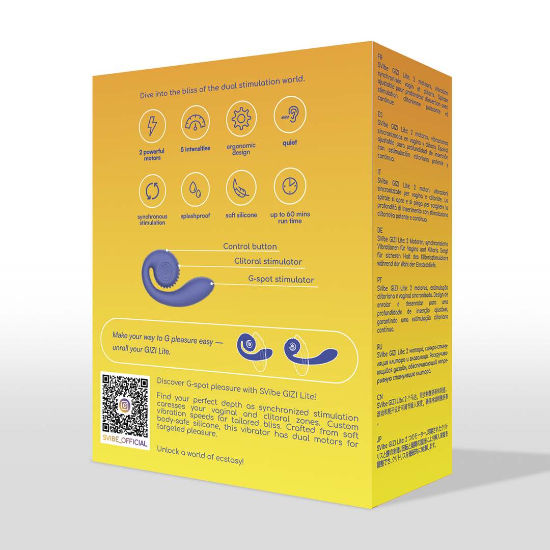 GIZI Lite - Double stimulateur clitoridien et point G - Juicy Blueberry